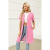 image:imageEkouaer Women Zipper Robes Waffle Short Bathrobe Lightweight House Coat with Pockets Soft Nightgown S3XLSoft Pink