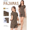 image:imageEkouaer Womens Pajama Sets 2 Piece Ruffle Sleeves Top and Shorts Pjs Soft Sleepwear Cute Loungewear set with PocketsBrown Leopard