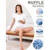 image:imageEkouaer Womens Pajama Sets 2 Piece Ruffle Sleeves Top and Shorts Pjs Soft Sleepwear Cute Loungewear set with PocketsWhite