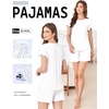 image:imageEkouaer Womens Pajama Sets 2 Piece Ruffle Sleeves Top and Shorts Pjs Soft Sleepwear Cute Loungewear set with PocketsWhite