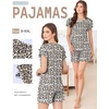 image:imageEkouaer Womens Pajama Sets 2 Piece Ruffle Sleeves Top and Shorts Pjs Soft Sleepwear Cute Loungewear set with PocketsWhite Leopard