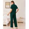 image:imageEkouaer Womens Pajama Sets Button Down Loungewear Short Sleeve Sleepwear 2 Piece Pants Pjs Set with Pockets SXXLLake Green