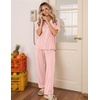 image:imageEkouaer Womens Pajama Sets Button Down Loungewear Short Sleeve Sleepwear 2 Piece Pants Pjs Set with Pockets SXXLPink