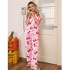 image:imageEkouaer Womens Pajama Sets Button Down Loungewear Short Sleeve Sleepwear 2 Piece Pants Pjs Set with Pockets SXXLPink Bow
