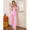 image:imageEkouaer Womens Pajama Sets Button Down Loungewear Short Sleeve Sleepwear 2 Piece Pants Pjs Set with Pockets SXXLPink Bow Knot