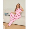 image:imageEkouaer Womens Pajama Sets Button Down Pjs Lounge Sets 2 Piece Short Sleeve Sleepwear Soft Comfy LoungewearBow