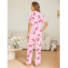image:imageEkouaer Womens Pajama Sets Button Down Pjs Lounge Sets 2 Piece Short Sleeve Sleepwear Soft Comfy LoungewearBow