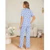 image:imageEkouaer Womens Pajama Sets Button Down Pjs Lounge Sets 2 Piece Short Sleeve Sleepwear Soft Comfy LoungewearCherry