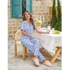 image:imageEkouaer Womens Pajama Sets Button Down Pjs Lounge Sets 2 Piece Short Sleeve Sleepwear Soft Comfy LoungewearCherry