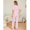 image:imageEkouaer Womens Pajama Sets Button Down Pjs Lounge Sets 2 Piece Short Sleeve Sleepwear Soft Comfy LoungewearPink Carrots
