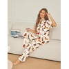 image:imageEkouaer Womens Pajama Sets Button Down Pjs Lounge Sets 2 Piece Short Sleeve Sleepwear Soft Comfy LoungewearRainbow
