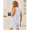 image:imageEkouaer Womens Pajama Sets Viscose from Bamboo Tank Top and Shorts Pj Set Sleeveless 2 Piece SleepwearStars Gray