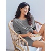 image:imageEkouaer Womens Pajamas 2 Piece Lounge Set Casual Oversized Short Sleeve Tops Biker Shorts Set Comfy Pjs Outfits SXXLGrey