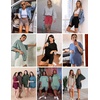 image:imageEkouaer Womens Pajamas 2 Piece Lounge Set Casual Oversized Short Sleeve Tops Biker Shorts Set Comfy Pjs Outfits SXXLPurple Red