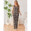 image:imageEkouaer Womens Pajamas Set Sleeveless Lounge Sets Comfy Tank Top and Pants Pjs Set V Neck 2 Piece Sleepwear SXXLLeopard