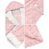 image:imageEkouaer Womens Plush Robes Long Soft Jacquard Fluffy Bathrobe Hooded Robe Sleepwear with PocketsA Pink