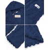 image:imageEkouaer Womens Plush Robes Long Soft Jacquard Fluffy Bathrobe Hooded Robe Sleepwear with PocketsB Navy Blue