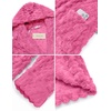 image:imageEkouaer Womens Plush Robes Long Soft Jacquard Fluffy Bathrobe Hooded Robe Sleepwear with PocketsRose Red