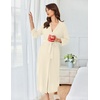 image:imageEkouaer Womens Robe Long Waffle Knit Bathrobe Lightweight Soft Kimono Robes Loungewear SXXLBeige