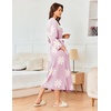 image:imageEkouaer Womens Robe Long Waffle Knit Bathrobe Lightweight Soft Kimono Robes Loungewear SXXLBig Wafflefloral Pink