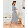 image:imageEkouaer Womens Robe Long Waffle Knit Bathrobe Lightweight Soft Kimono Robes Loungewear SXXLBlack Stripe