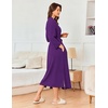 image:imageEkouaer Womens Robe Long Waffle Knit Bathrobe Lightweight Soft Kimono Robes Loungewear SXXLPurple