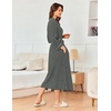 image:imageEkouaer Womens Robe Long Waffle Knit Bathrobe Lightweight Soft Kimono Robes Loungewear SXXLWhite Stripe