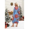 image:imageEkouaer Womens Sexy Nightgown with Robes Set 2 Piece Lace Full Length Knit Soft Nightwear Lightweight Bathrobes SXXLFloral Mix Blue