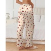 image:imageEkouaer Womens Silk Satin Pajama Pants Soft Comfy Loose Pj Pants Drawstring Elastic Waist Wide Leg Lounge Bottom with PocketsKhaki Teddy