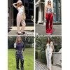 image:imageEkouaer Womens Silk Satin Pajama Pants Soft Comfy Loose Pj Pants Drawstring Elastic Waist Wide Leg Lounge Bottom with PocketsWhite