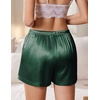 image:imageEkouaer Womens Silk Satin Pajama Short 2026 Summer Casual Sleep Shorts Lounge Sleep Pj Short with Pockets Soft Lounge ShortsGreen