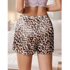image:imageEkouaer Womens Silk Satin Pajama Short 2026 Summer Casual Sleep Shorts Lounge Sleep Pj Short with Pockets Soft Lounge ShortsLeopard Brown