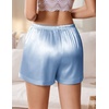 image:imageEkouaer Womens Silk Satin Pajama Short 2026 Summer Casual Sleep Shorts Lounge Sleep Pj Short with Pockets Soft Lounge ShortsLight Blue