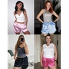 image:imageEkouaer Womens Silk Satin Pajama Short 2026 Summer Casual Sleep Shorts Lounge Sleep Pj Short with Pockets Soft Lounge ShortsLight Pink