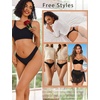 image:imageEkouaer Womens Thongs Invisible Panties No Show Seamless Low Waist Breathable GString Cotton Thongs 6 PackBlack6 Pack