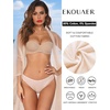 image:imageEkouaer Womens Thongs Invisible Panties No Show Seamless Low Waist Breathable GString Cotton Thongs 6 PackMulticolored 12  6 Pack