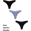 image:imageEkouaer Womens Thongs Invisible Panties No Show Seamless Low Waist Breathable GString Cotton Thongs 6 PackMulticolored 2  6 Pack