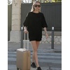 image:imageEkouaer Womens Two Piece Lounge Set Oversized Boxy Tshirt Casual Short Sets Summer Travel Matching Set 2026 FashionBlack
