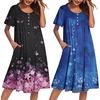 Cherry Blossoms Black/Ethnic Print Blue