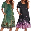 Floral Green/Cherry Blossoms Black