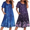 Floral Purple/Ethnic Print Blue