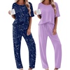 Lilac Dots/Navy Star