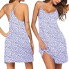 image:imageEkouaer Cotton Nightgowns for Women Sleeveless Night Gown Tank Sleepshirts Racerback Sleep Dress Spaghetti Strap ChemiseFloral Purple