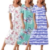 Tie Dye Blue/White Floral/Green Flower