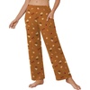 image:imageEkouaer Pajama Pants for Women Soft Comfy Pajama Sleep Bottoms Casual Stretch Wide Leg Lounge Pants with PocketsBrown Teddy