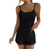 image:imageEkouaer Pajama Sets for Women Tank Top Pjs Summer Sexy Sleepwear with Shorts Cami Nightwear SXXLBlack