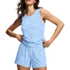 image:imageEkouaer Womens Pajama Sets Viscose from Bamboo Tank Top and Shorts Pj Set Sleeveless 2 Piece SleepwearMarine Animals