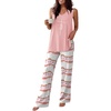 image:imageEkouaer Womens Pajamas Set Sleeveless Lounge Sets Comfy Tank Top and Pants Pjs Set V Neck 2 Piece Sleepwear SXXLTiedye Pink