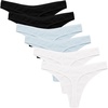 image:imageEkouaer Womens Thongs Invisible Panties No Show Seamless Low Waist Breathable GString Cotton Thongs 6 PackMulticolored 8  6 Pack
