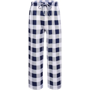 image:imageEkouaer Boys Pajama Pants Soft Lounge Pants Comfy Plaid Pajama Bottoms Elastic Waist PJS BottomsAyarn Dyed Lattice3navy